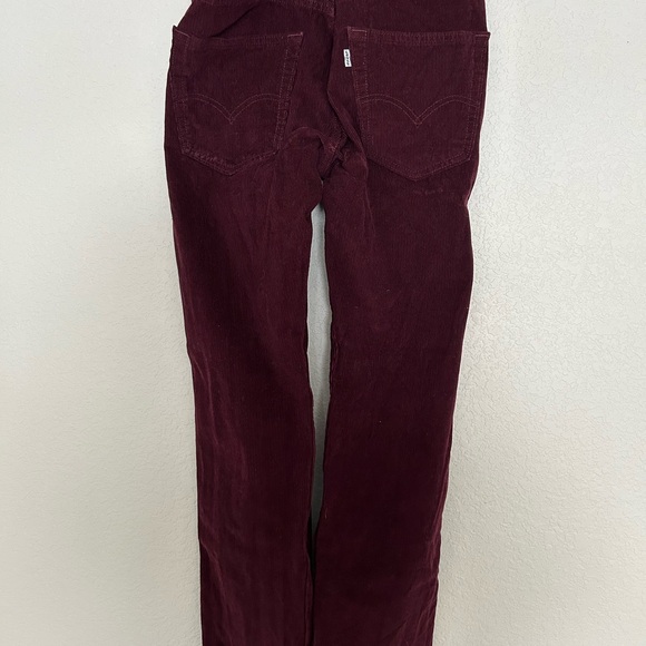 Men’s Levi's 502 Pinwale Corduroy Relaxed Fit Tapered
Leg Pants Burgundy 32x32 - Picture 3 of 7